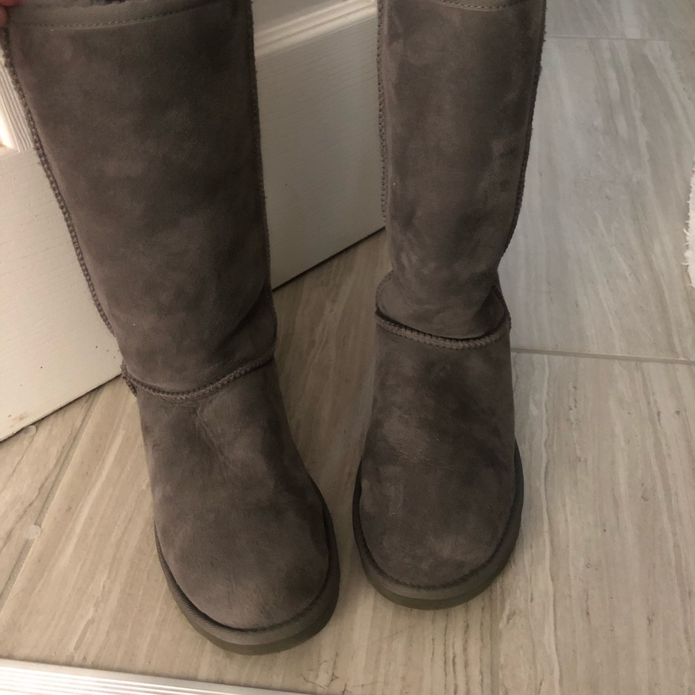 Tall Grey Ugg Boats